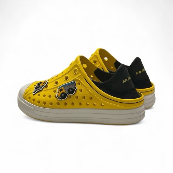 Skechers Boys Foamies Guzman Steps Hydro Squad Clogs Toddler Size 8 Yellow Black - Picture 8 of 16